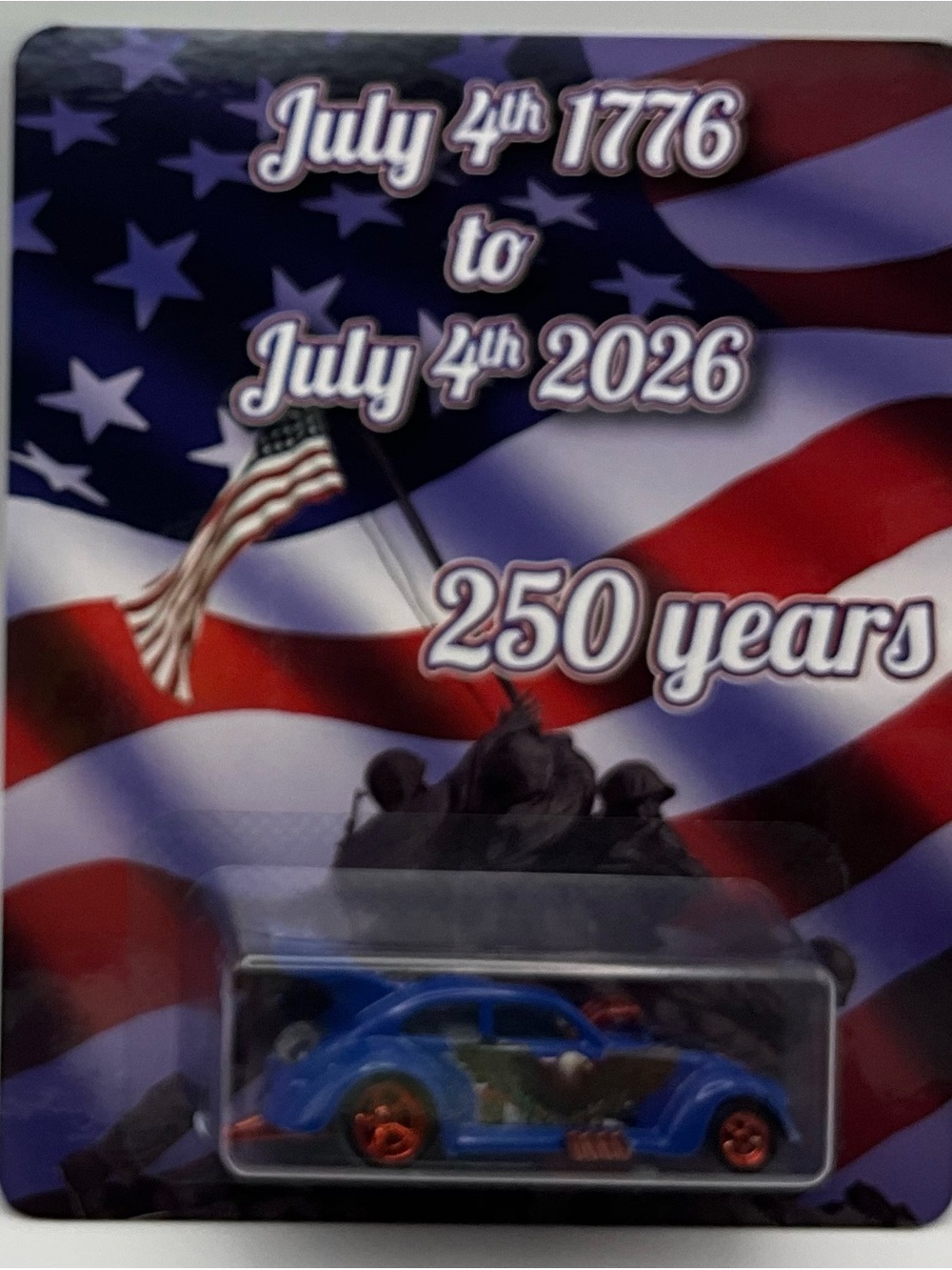 Hot Wheels 250th Anniversary USA July 4th 1776-2026 VW Beetle